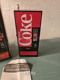 Vintage 1980's Coca Cola Vending Machine Radio, Unused, Original Box-Very Rare