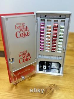 Vintage 1996 Vendo Coca-Cola Retro Mini Vending Machine Musical Bank Lights TaB