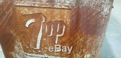 Vintage 7 UP Embossed Cooler Refridgerator Extra Large