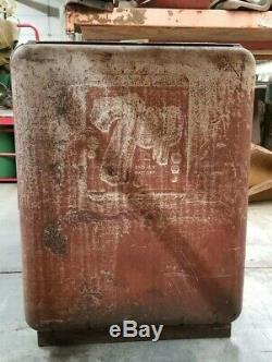 Vintage 7 UP Embossed Cooler Refridgerator Extra Large