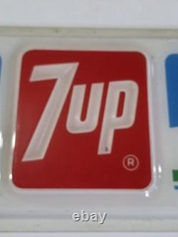 Vintage 7UP Vending Machine Plastic Panel Sign 29 X 9.75