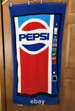 Vintage 80s Pepsi Cola Vending Machine Beach Towel Pepsi Diet Pepsi Mt Dew Slice