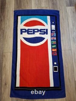 Vintage 80s Pepsi Cola Vending Machine Beach Towel Pepsi Diet Pepsi Mt Dew Slice