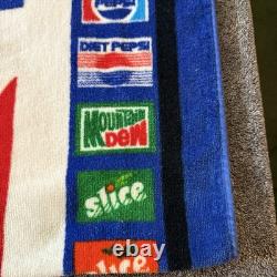 Vintage 80s Pepsi Cola Vending Machine Beach Towel Pepsi Diet Pepsi Mt Dew Slice