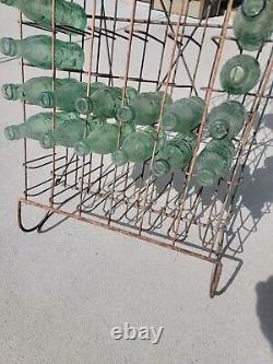 Vintage 96 GLASS BOTTLE Vending Wire Return Rack Coke, Pepsi, Soda, Coca Cola