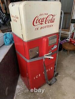 Vintage Cavalier C51 Coca-Cola Vending Machine with Bottles