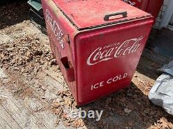 Vintage Coca-Cola 1930's Cooler Vending Machine (WORKS)