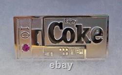 Vintage Coca Cola 25 Years Service Silver Pin Vending Machine Rare Diamond Ruby