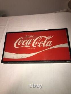 Vintage Coca Cola Coke Soda Machine Topper 1960s Sign Panel