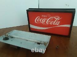 Vintage Coca Cola Coke Soda Machine Topper 1960s Sign Panel Light