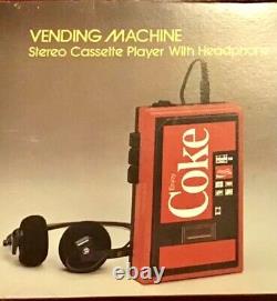 Vintage Coca Cola Coke Vending Machine Cassette Player In Box w Manual W-06A