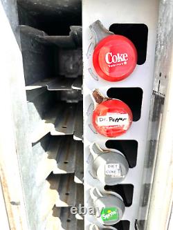 Vintage Coca-Cola Coke Vending Machine with keys. Cools Cold. Model #USS-8-64