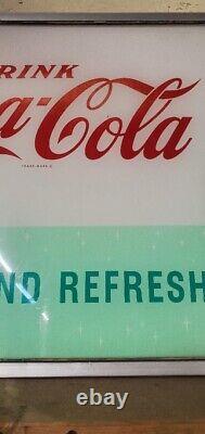 Vintage Coca Cola Machine Illuminated Sign, Vendo 216-1, Pause and Refresh, LED