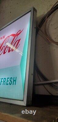 Vintage Coca Cola Machine Illuminated Sign, Vendo 216-1, Pause and Refresh, LED