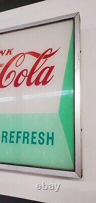 Vintage Coca Cola Machine Illuminated Sign, Vendo 216-1, Pause and Refresh, LED