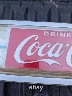 Vintage Coca-Cola Plastic Vending Machine Sign Face Mid Century Atomic Starburst
