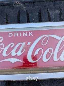 Vintage Coca-Cola Plastic Vending Machine Sign Face Mid Century Atomic Starburst