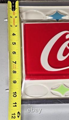 Vintage Coca Cola Soda Bubble Vending Machine Panel Insert Sign 1960's