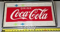 Vintage Coca Cola Soda Bubble Vending Machine Panel Insert Sign 1960's