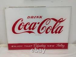 Vintage Coca Cola Soda Machine Insert Plexiglass Sign Soda Vending 60s NOS