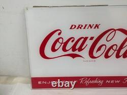 Vintage Coca Cola Soda Machine Insert Plexiglass Sign Soda Vending 60s NOS