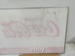 Vintage Coca Cola Soda Machine Insert Plexiglass Sign Soda Vending 60s NOS