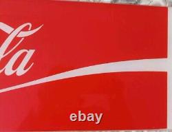 Vintage Coca Cola Vending Machine Plexiglass Sign Take It Home Cold 62 x 8,1/2