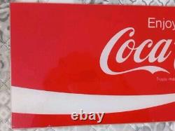 Vintage Coca Cola Vending Machine Plexiglass Sign Take It Home Cold 62 x 8,1/2