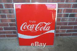 Vintage Coca Cola Vending Machine Sign Insert 23 3/4 X 20 1/2