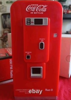 Vintage Coca-cola Miniature Vending Machines (3) Made Of Plastic Am-fm Radios