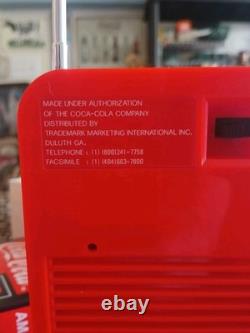 Vintage Coca-cola Miniature Vending Machines (3) Made Of Plastic Am-fm Radios