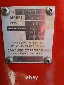 Vintage Coke Coca-Cola Machine Cavalier C4-104 vending Machine Please Read