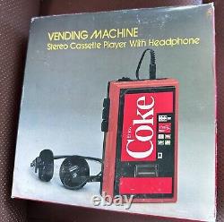 Vintage Coke Coca Cola Stereo Cassette Player with headphones Vending Machine