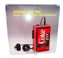 Vintage Coke Coca Cola Stereo Cassette Player with headphones Vending Machine