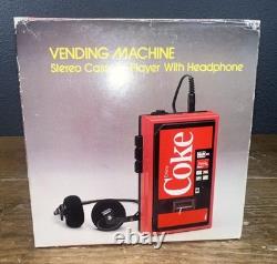 Vintage Coke Coca Cola Stereo Cassette Player with headphones Vending Machine