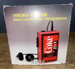 Vintage Coke Coca Cola Stereo Cassette Player with headphones Vending Machine