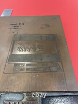Vintage Coke Machine Brass Printing Press Vending Machine Stamp