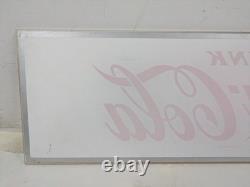 Vintage Drink Coca Cola Soda Machine Insert Plexiglass Sign Soda Vending 60s NOS