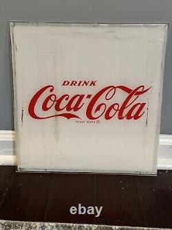 Vintage Drink Coca-Cola Vending Machine Sign Display Panel 14 inch x 14 inch