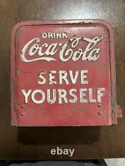 Vintage Embossed Coca-Cola Vendo Head Self Serve Coin Op Box