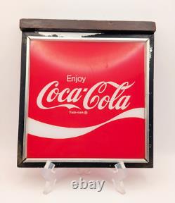 Vintage Enjoy Coca-Cola Vending Machine Display Translucent Sign Collectible