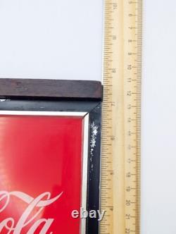Vintage Enjoy Coca-Cola Vending Machine Display Translucent Sign Collectible