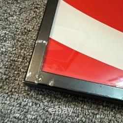 Vintage Glass Coca Cola Machine Panel ENJOY COCA COLA Metal Frame 10x25.75