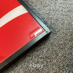 Vintage Glass Coca Cola Machine Panel ENJOY COCA COLA Metal Frame 10x25.75