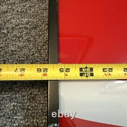 Vintage Glass Coca Cola Machine Panel ENJOY COCA COLA Metal Frame 10x25.75