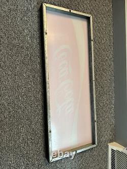 Vintage Glass Coca Cola Machine Panel ENJOY COCA COLA Metal Frame 10x25.75