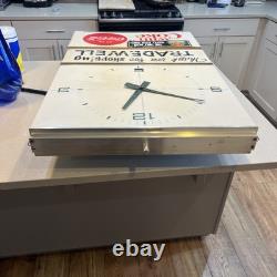 Vintage Grocery 1960's Coca-Cola Soda Clock Working Fine Original Piece