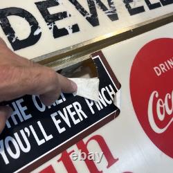 Vintage Grocery 1960's Coca-Cola Soda Clock Working Fine Original Piece