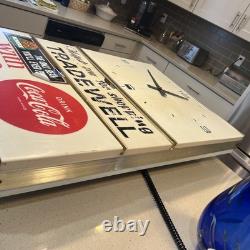 Vintage Grocery 1960's Coca-Cola Soda Clock Working Fine Original Piece