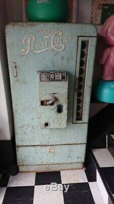 Vintage Junk Pepsi Cola Retro Bottle Vending Machine Very Rare